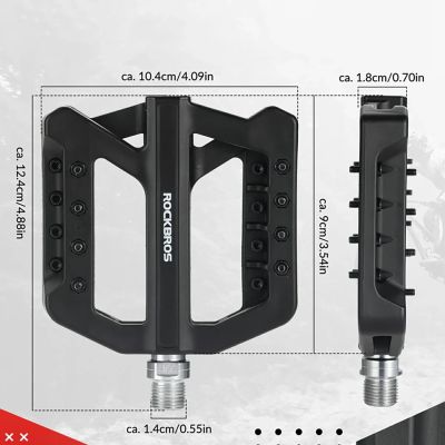3. Rockbros RK01 Nylon Bicycle Pedals - Black