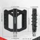 3. Rockbros RK01 Nylon Bicycle Pedals - Black