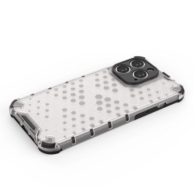 14. Honeycomb case for iPhone 14 Pro Max armored hybrid cover transparent