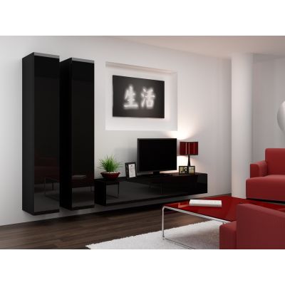 17. VIGO full display cabinet '180' 180/40/30 black/black half