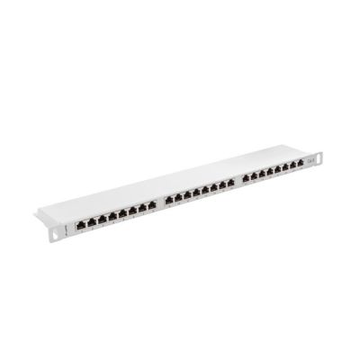 4. Patch panel Lanberg PPS6-0024-S (0.5U; cat. 6; 24xRJ-45)
