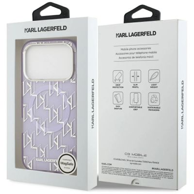 8. Karl Lagerfeld IML KL Monogram MagSafe Case for iPhone 17 Pro - Purple
