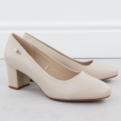5. Nude Sergio Leone PB178 block heel pumps
