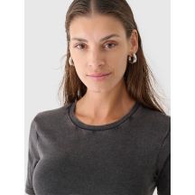 Women's crop top slim plain 4F 4FRAW24TTSHF2581-20S