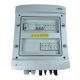 DCAC hermetic IP65 EMITER connection switchboard with Noark 1000V DC surge arrester type 2, 2 x PV string, 2 x MPPT // Noark AC limiter type 2, 10A 3-F, RCD type A 40A/300mA
