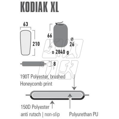 6. Self-Inflating Mat High Peak Kodiak XL 210x63x8 41131