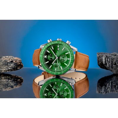 5. Men's Watch Giewont Chronograph Sapphire Brown Green GW8720-A3