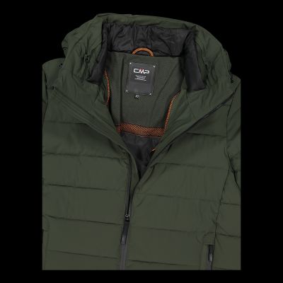 3. CMP men's winter sports jacket with hood, insulated, green (34K0167/F905)