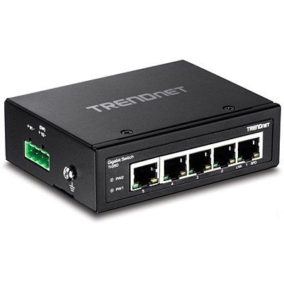 4. TRENDnet Industrie Switch 5 Port Gbit IP30 DIN-Rail Metall
