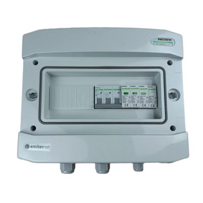 Hermetic IP65 EMITER AC connection switchboard with AC surge arrester Noark type 1+2, 40A 3-Ph