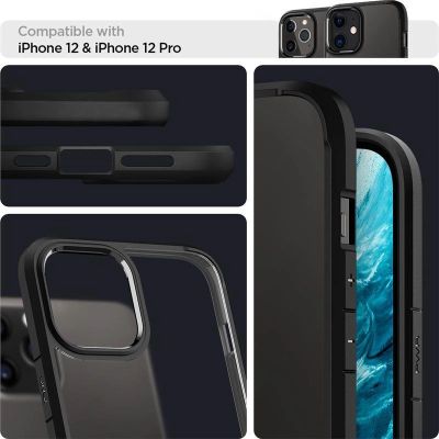 11. Spigen Ultra Hybrid Case for iPhone 12 / iPhone 12 Pro - Matte Black