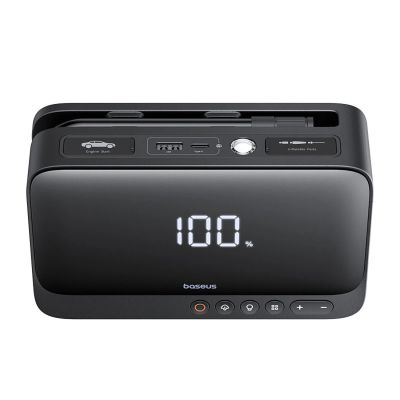 2. Jump starter Baseus Super Energy BS-CH013 4in1 600A with flashlight / powerbank 6000mAh / compressor - black