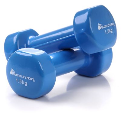2. Meteor win-metal dumbbells 2x1.5 kg blue