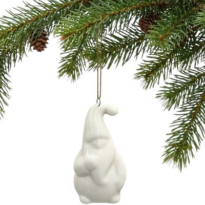 41. CERAMIC SANTA CLAUS CHRISTMAS BALL 7.8 CM 1 pc