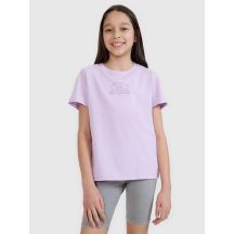 Girls' regular printed T-shirt 4F 4FJWSS25TTSHF1871-52S
