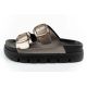 2. Lee Cooper shoes women's slippers silver comfortable platform fashionable