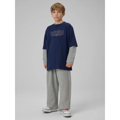 7. Loose longsleeve with print for boys 4F 4FJRSS26TLONM631-31S