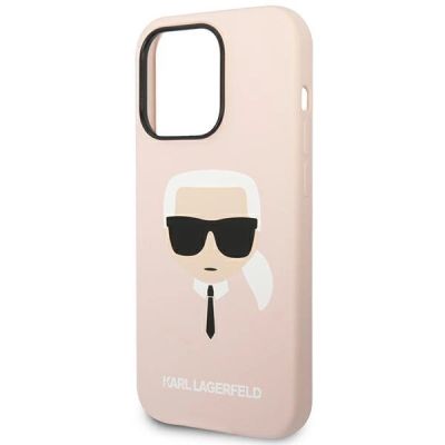 6. Karl Lagerfeld KLHCP14LSLKHLP iPhone 14 Pro 6.1 "hardcase pink / pink Silicone Karl`s Head