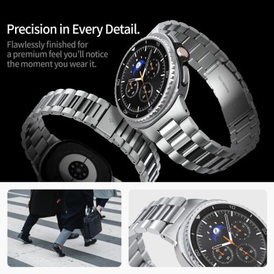 10. Spigen Modern Fit Band for Samsung Galaxy Watch 40/44/46 mm - Silver