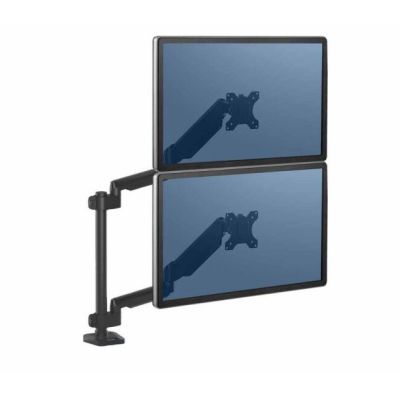 3. Fellowes Ergonomics Dual Vertical Monitor Arm - Platinum Series