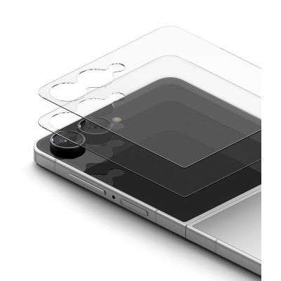 3. Ringke Cover Display Pro 2-Pack Tempered Glass for Samsung Galaxy Z Flip 8