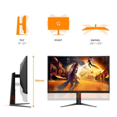 3. AOC G4 C27G4Z2 Computer Monitor 68.6 cm (27") 1920 x 1080 px Full HD LCD Black, Red