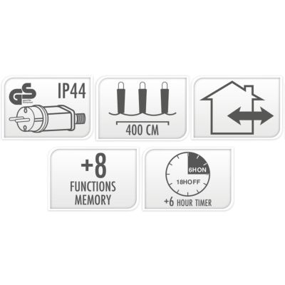 3. CHRISTMAS TREE LIGHTS CLUSTER LIGHT CHAIN 576 LED MACARON TIMER 4 COLORS