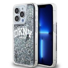 DKNY Liquid Glitter Big Logo iPhone 15 Pro Case - Black
