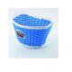 Bicycle basket - plastic front blue cars