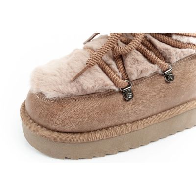 15. D.Franklin women's winter snow boots, fashionable fur lining, brown high