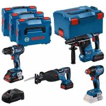BOSCH.COMBO SET 18V (GSR 18V-90C +GDX 18V-210C +GBH 18V-24C +GSA 18V-28) 1xPC4.0Ah 2xPC5.5Ah …