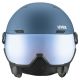 3. Uvex wanted visor ski helmet, stone colour, blue