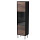 CORTINA display cabinet 53x40x182 black/walnut