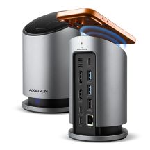 Axagon HMC-WL9 Wired USB 3.2 Gen 2 (3.1 Gen 2) Type-C Docking Station, Grey