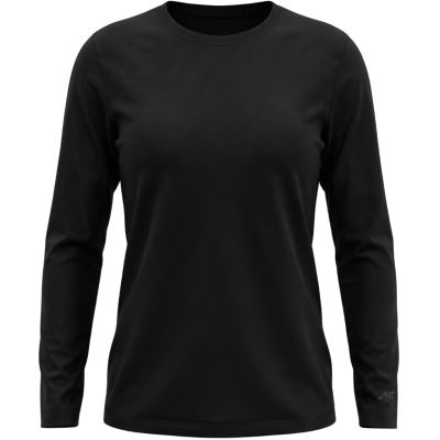 2. Women's 4F F639 Long-Sleeve T-Shirt Deep Black 4FWMM00TLONF639 20S