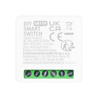 11. GREENBLUE WIFI RELAY IN-WALL, ANDROID/IOS/ALEXA/GOOGLE HOME, 100-240V AC, 50/60HZ, MAX.16A, FOR LED 150W GB739