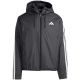 8. Men's adidas Essentials Climawarm 3-Stripes Insulated Hooded Jacket Black JM4042