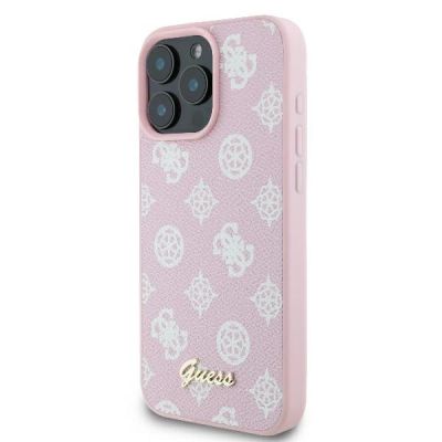 2. Guess Peony Script Logo MagSafe iPhone 16 Pro Case - Pink