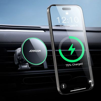 11. Joyroom JR-ZS412 holder with Qi2 15W charger, car, for air vent - black