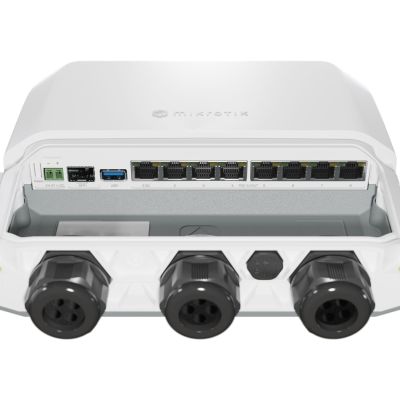 4. Mikrotik RB5009UPr+S+OUT router 2.5 Gigabit Ethernet, Gigabit Ethernet White