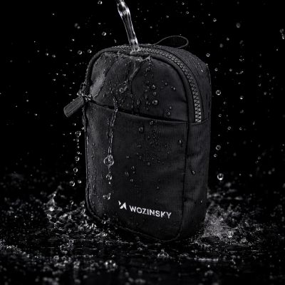 6. Wozinsky WMS-W1 Unisex Mini Shoulder Bag Waterproof Dual-Compartment for Phone - Black