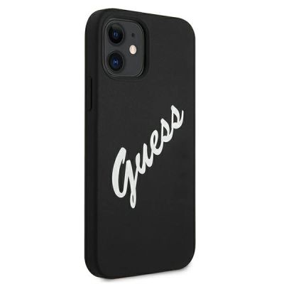 4. Guess GUHCP12SLSVSBW iPhone 12 mini 5.4" black and white hardcase Silicone Vintage