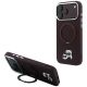 Karl Lagerfeld with Ring Stand 360 Karl & Choupette Heads Pin MagSafe case for iPhone 18 Pro / 17 Pro - burgundy