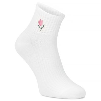 5. Women's high bamboo cream socks Filippo SD-AN06