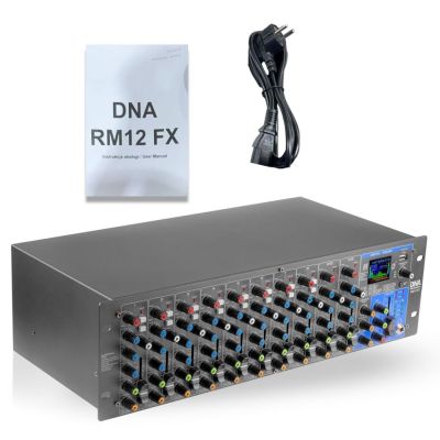 4. DNA RM12 FX - Analog Mixer with Bluetooth DSP EQ MP3 Phantom, 12 Channels