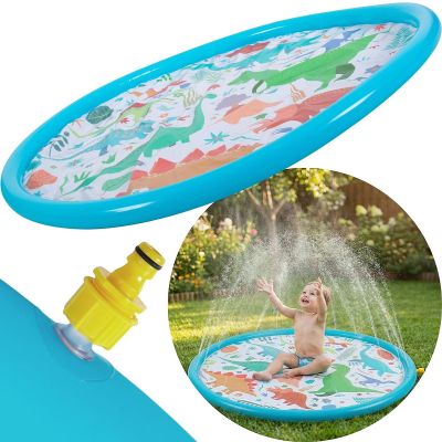 ROUND INFLATABLE MAT 154x7CM PLAYGROUND FOUNTAIN DINOSAURS 51626