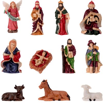 3. NATIVITY FIGURES 11 PCS 10 CM