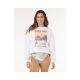 RIP CURL Hayley OO/S Drop Shldr Crew Women's Sweatshirt White