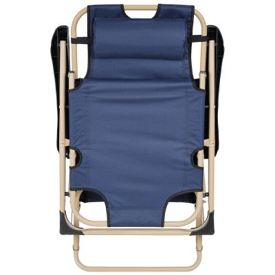 20. GARDA MULTI-POSITION TRAVEL CHAIR WITH HEADREST NAVY BLUE - BEIGE