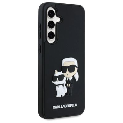 4. Karl Lagerfeld 3D Rubber Karl&Choupette Case for Samsung Galaxy S24 FE - Black